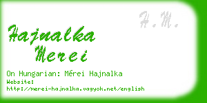hajnalka merei business card